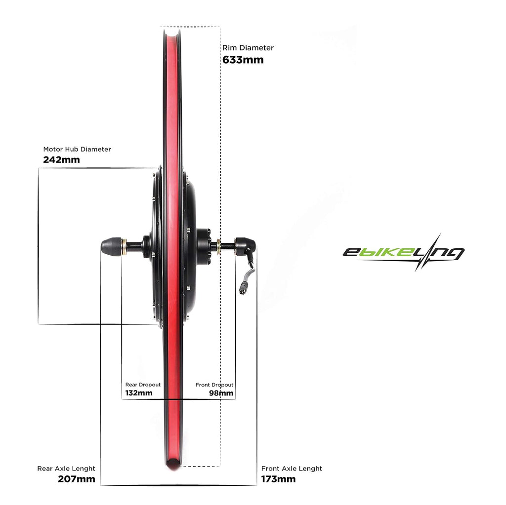 48V 700C Front 1200W Ebike Conversion Kit, Electric Bike Conversion Kit with Waterproof Components, Add on Electric Bike Kit for Effortless Cycling, High Performance, Durable and Reliable