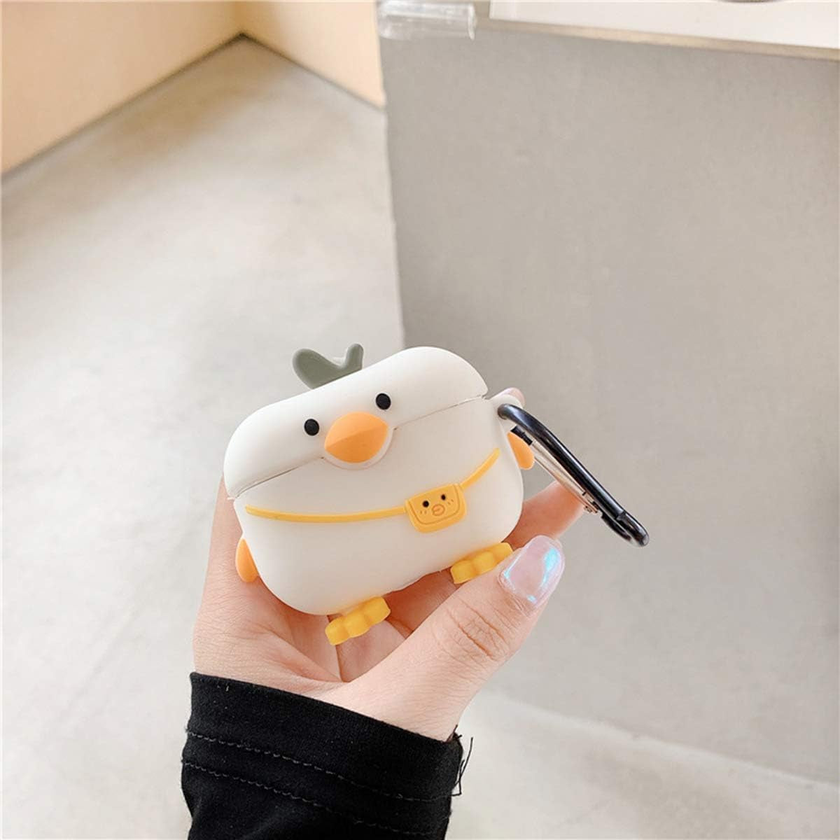 Compatible with Airpods Pro Case Cover, Cute 3D Cartoon Silicone Airpod Pro Protective Cases Air Pod Pro Funny Cover Skin with Keychain for Girls Women Men for Airpod Pro Charging Case 2019