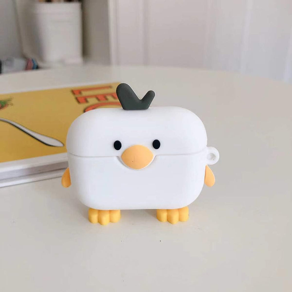 Compatible with Airpods Pro Case Cover, Cute 3D Cartoon Silicone Airpod Pro Protective Cases Air Pod Pro Funny Cover Skin with Keychain for Girls Women Men for Airpod Pro Charging Case 2019