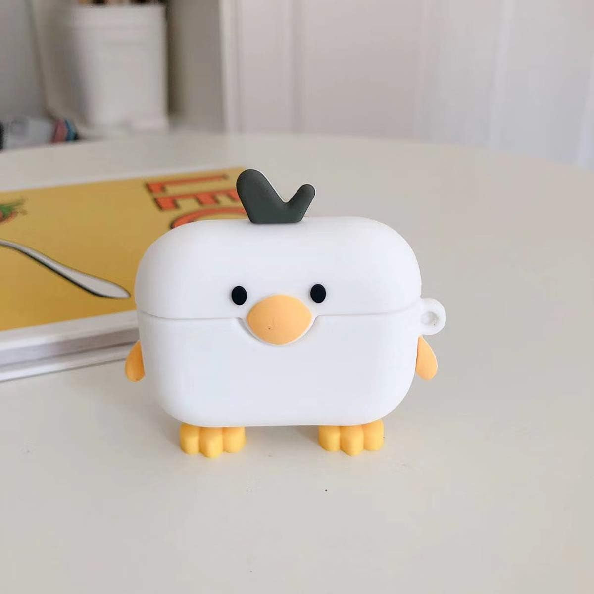 Compatible with Airpods Pro Case Cover, Cute 3D Cartoon Silicone Airpod Pro Protective Cases Air Pod Pro Funny Cover Skin with Keychain for Girls Women Men for Airpod Pro Charging Case 2019
