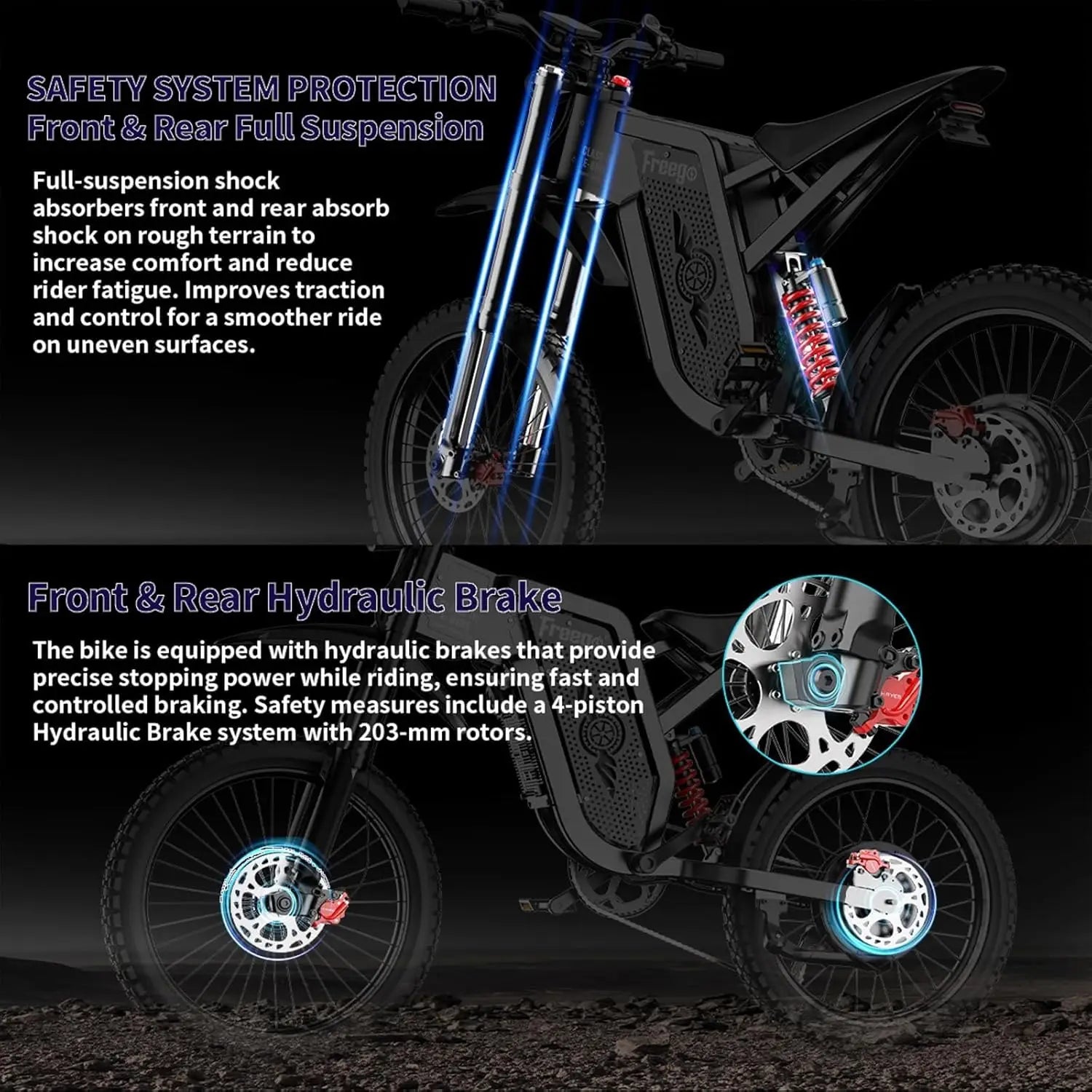Ebike  X2 Electric Motorcycles Brushless Gearless Motors 6000W 60V/30Ah Lithium Battery 50MPH Adult off Road MTB Ebike