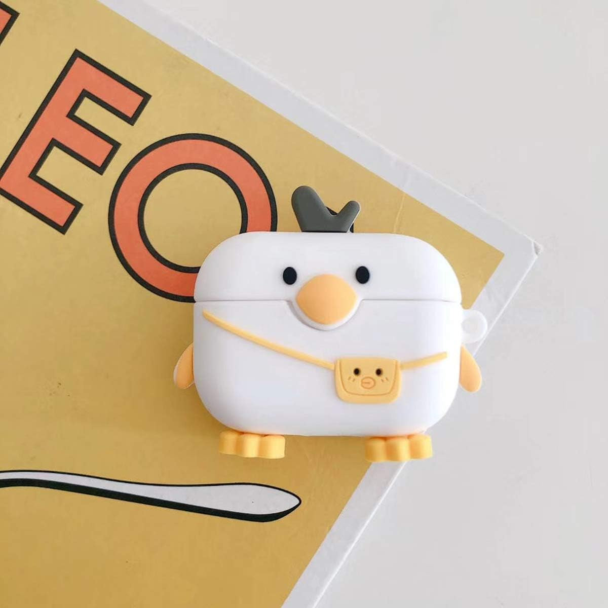 Compatible with Airpods Pro Case Cover, Cute 3D Cartoon Silicone Airpod Pro Protective Cases Air Pod Pro Funny Cover Skin with Keychain for Girls Women Men for Airpod Pro Charging Case 2019